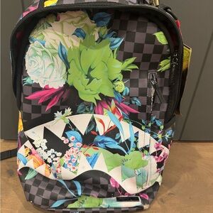 Floral Checkered Women's Backpack